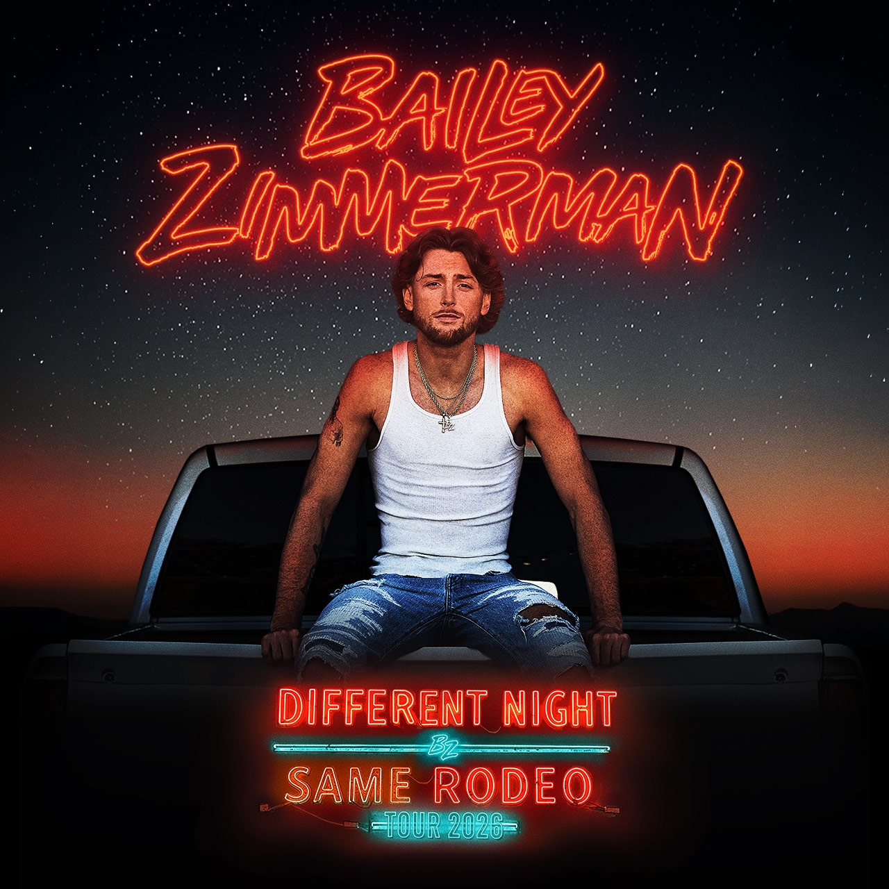 Bailey Zimmerman tour poster — 2026 & 2027